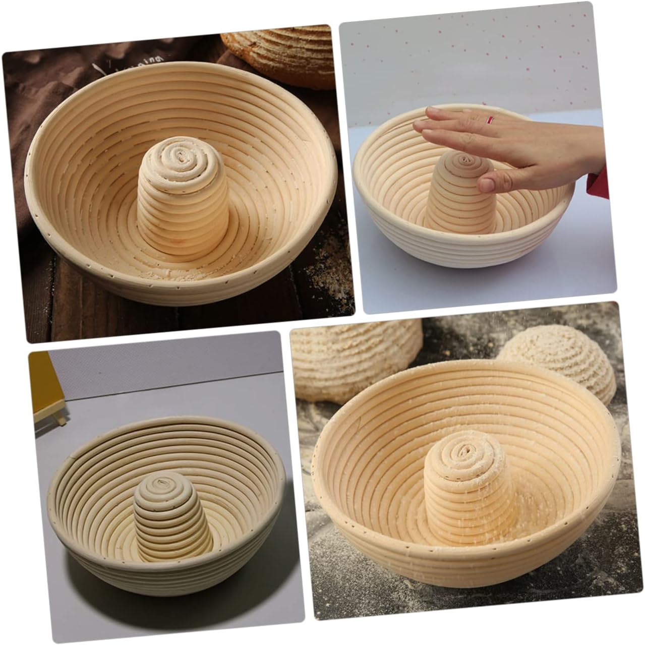 OUNONA Elegant Bread Proofing Basket Rattan Bread Proofing for Home Baking Reusable