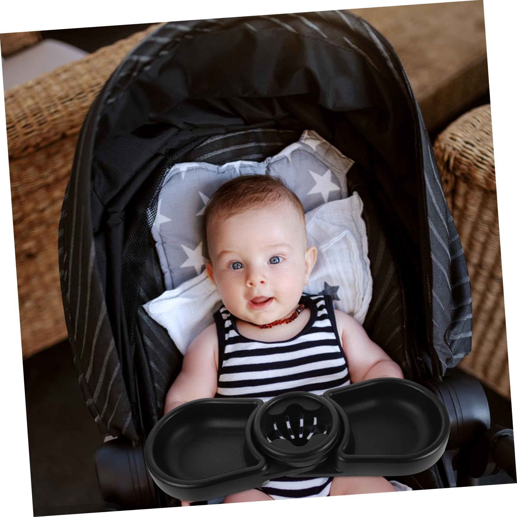 Plateau de Poussette Détachable pour Garçon Fille Plateau Alimentaire et Support à Collations Compatible Plupart des Modèles