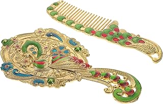 2pcs Peacock Makeup Mirror Womens Makeup Set Pocket Mirror Vintage Mirrors Personal Makeup Mirrors Makeup Hand Mirror Magnifying Hand Mirror Makeup Tool Handheld Vanity Mirror Miss