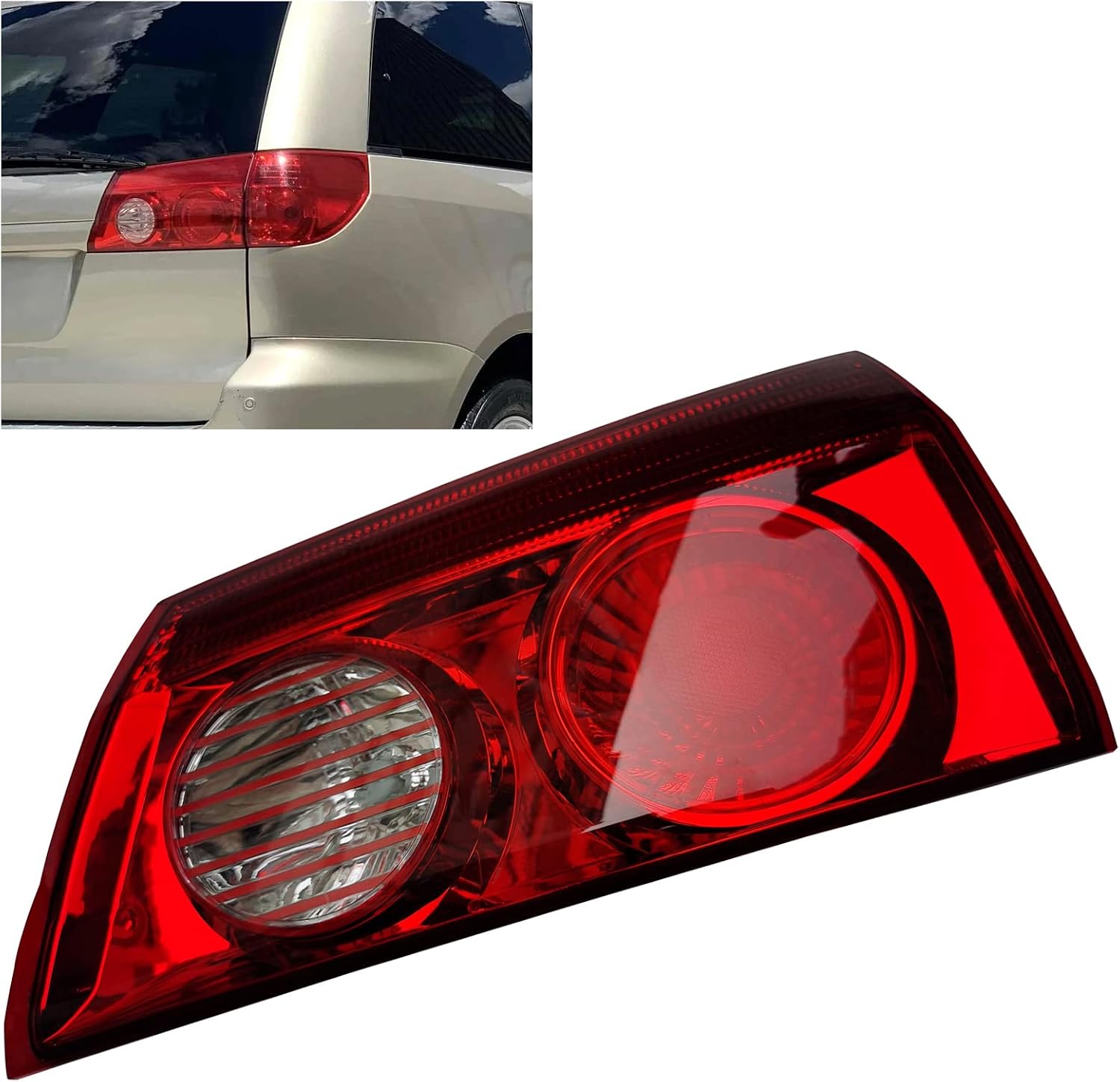 YIYIBYUS Tail Light Inner Tail Gate, Inner Tail Lights Assembly for 2006-2010 Sienna Tail Lamp Left Driver and Right Passenger Side TailLights (Inside Right Side Tail Light)