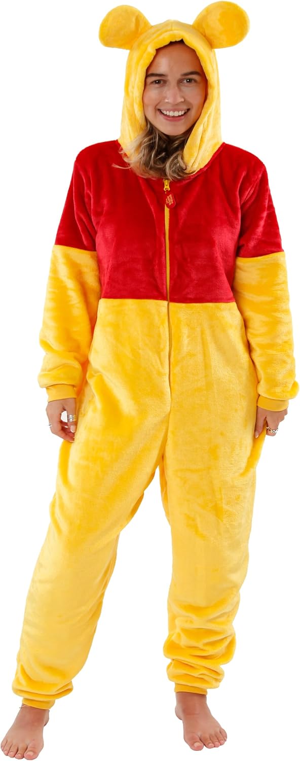 Disney Winnie the Pooh Onesie for Women | Womens Onesie | Fleece Pajamas