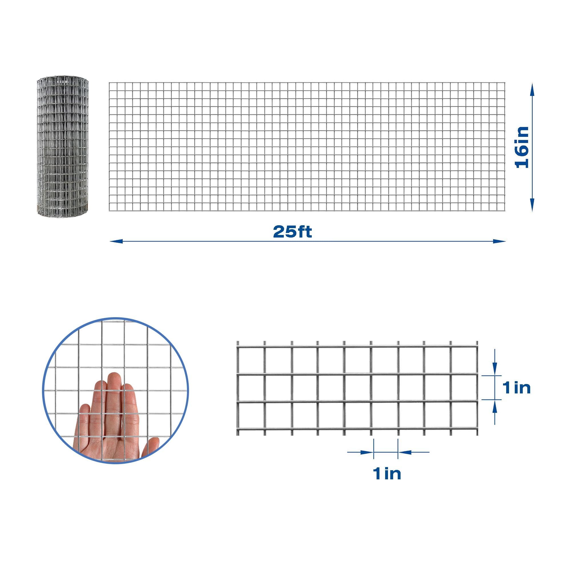 Snapklik.com : Galvanized Welded Wire Mesh Garden Economy Fence 16 Inch ...