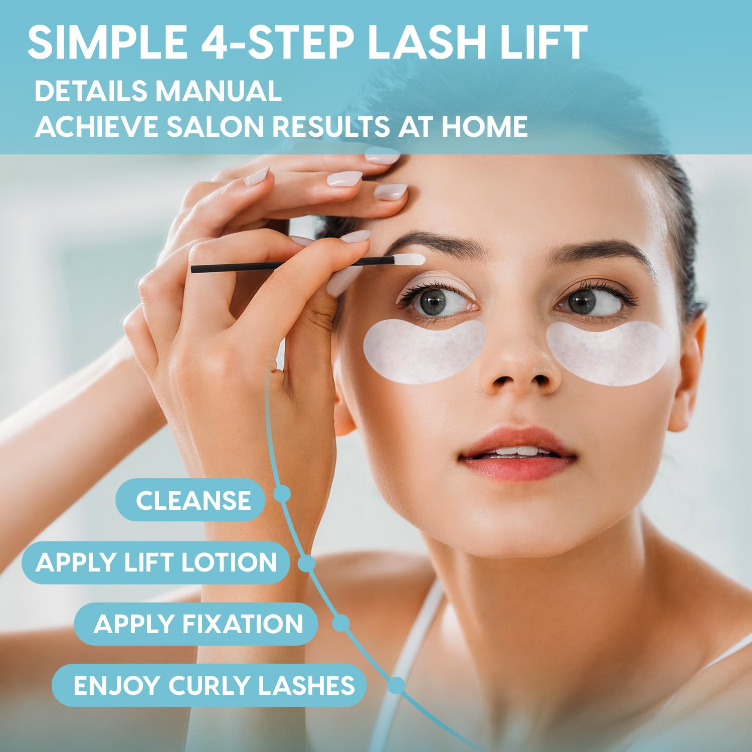 AYASAL Lash Lift Kit: Korean Formula Eyelash Perm, Non-Irritating Gentle Eyelash Lift Kit, Thio-Free Formula for Lash Lifting and Coloring - with Detailed Instructions for Home Use