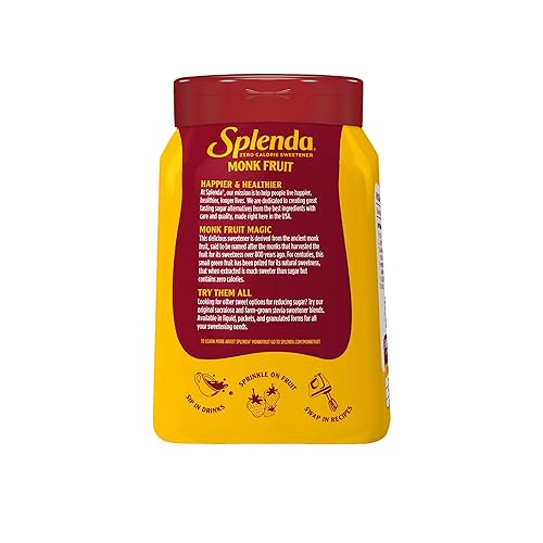Miniatura 3 de SPLENDA Naturals Monk Fruit Zero Calorie - Tarro edulcorante granulado natural 19 onzas