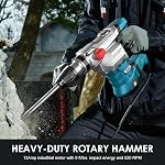 ENEACRO SDS-Max Perceuse rotative à marteau lourd 9 Les livres, 3 Fonctions avec embrayage de sécurité & Contrôle des vibrations 1-9/16" Capacité de forage en béton– Comprend Chisel, Bit de forage et sac à outils