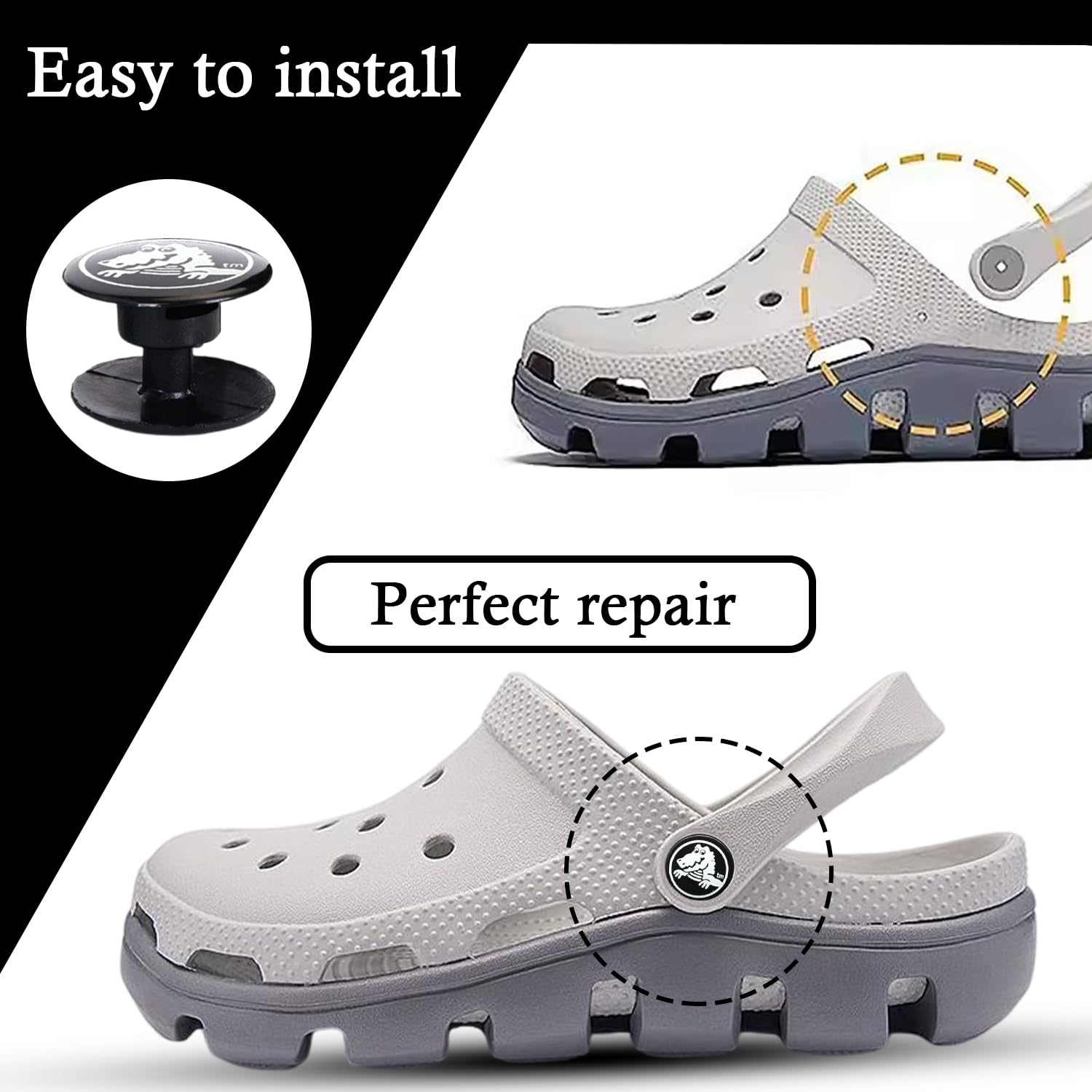 ZDNT 30 sztuk guzików do Crocs, Croc nity guziki, szpilki Croc, plastikowe zatrzaski, nity i guziki zapasowe do butów i szpilek do butów w stylu Crocs