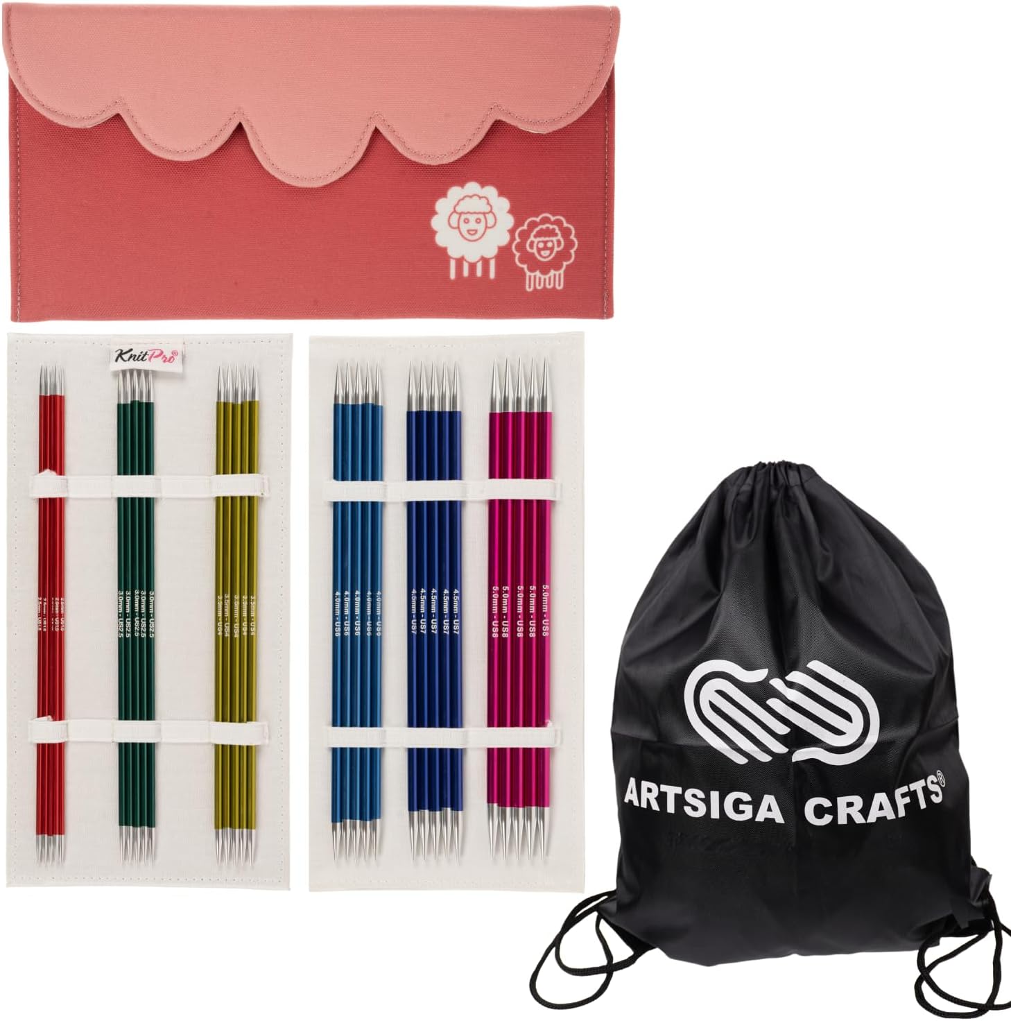 KnitPro Zing Starter Set 8 inch DPN Double Pointed Knitting