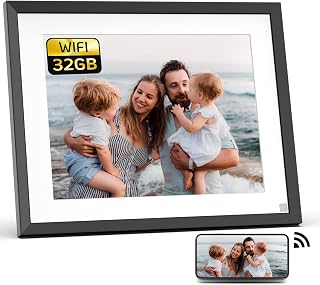 NexFoto WiFi Digital Picture Frame 32GB Memory Digital Photo Frame, Electronic WiFi Picture Frame with IPS Touch Screen, Share Photos Videos via Easy-to-Use App, Gift for Grandparents