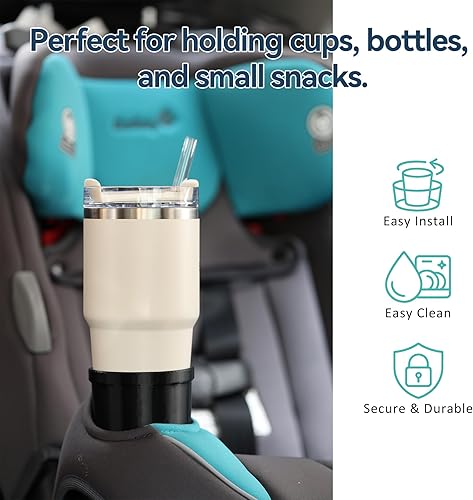 Miniatura 2 de Paquete de 2 portavasos para asiento de automóvil, compatible con Safety 1st EverFit & Grow and Go, Maxi-COSI Pria y Cosco todo en uno, apto para