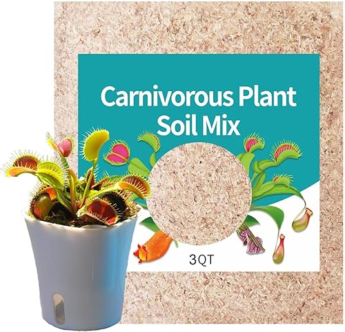 Vista 6 de Mezcla de tierra para plantas carnívoras de 8 cuartos de galón, gran tierra para macetas para trampas para moscas Venus, plantas de jarra, rocío