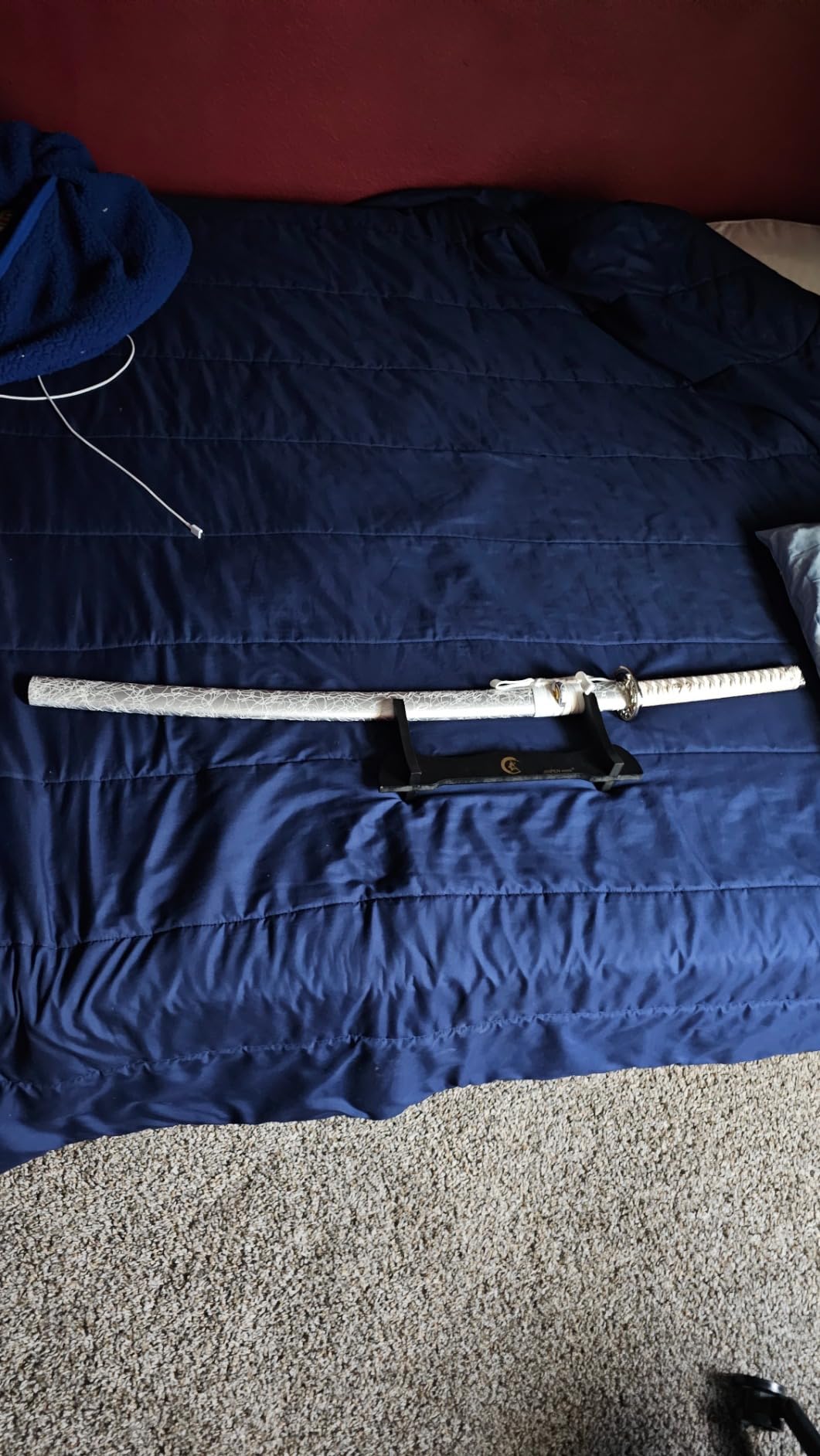 1095 steel-Handmade Japanese samurai sword with black Scabbard photo review