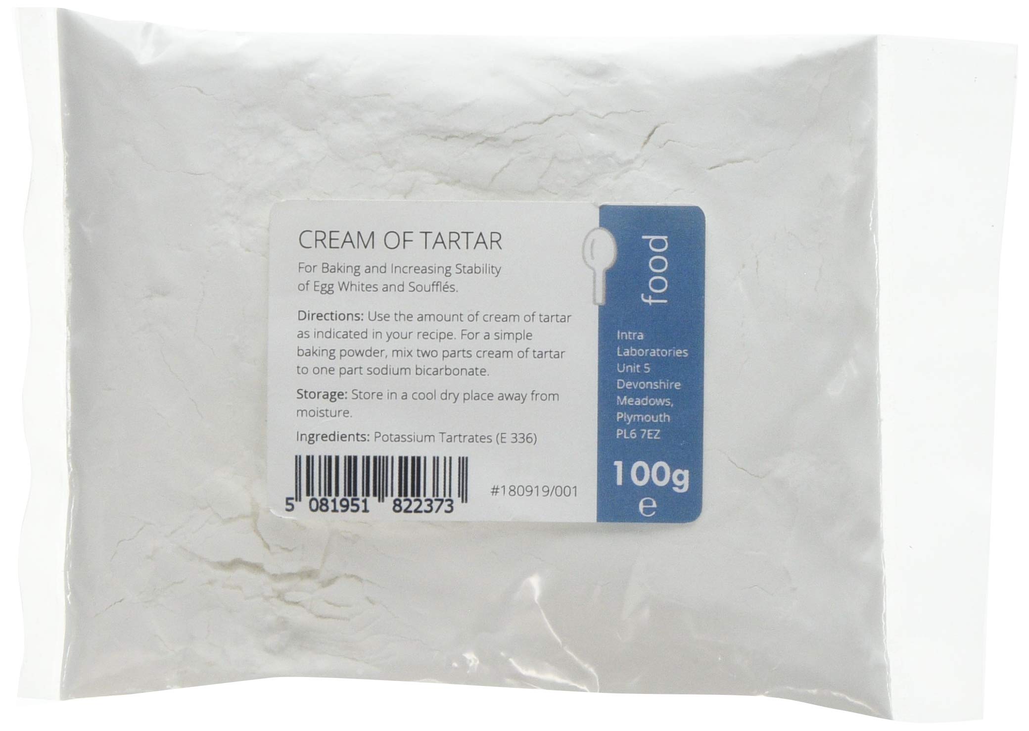 Intralabs Cream of Tartar for Baking & PlayDough, Pure Food Grade