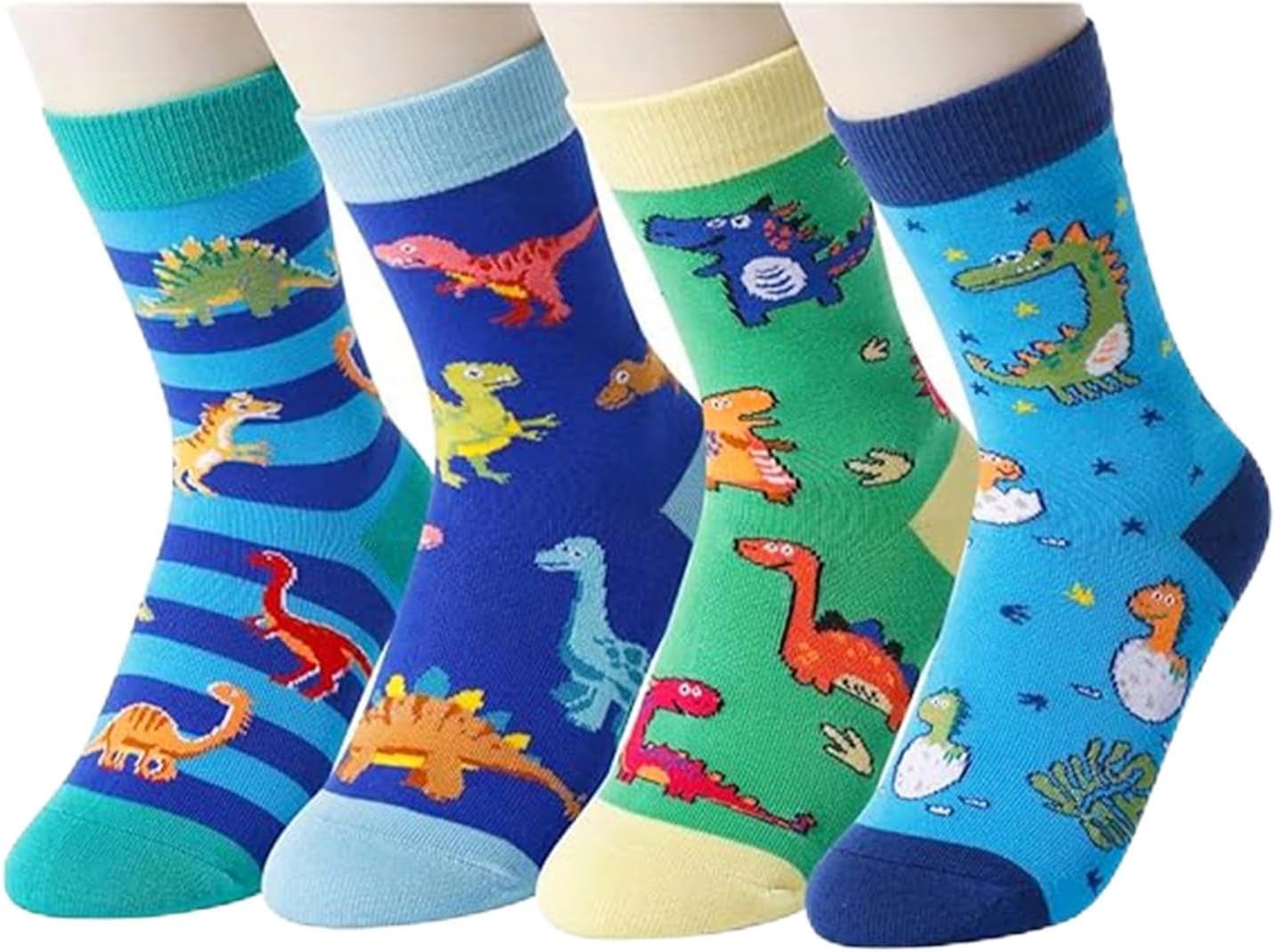 HAPPYPOP Funny Socks for Kids - Sloth Dinosaur Gifts, Christmas Stocking Stuffers for Boys