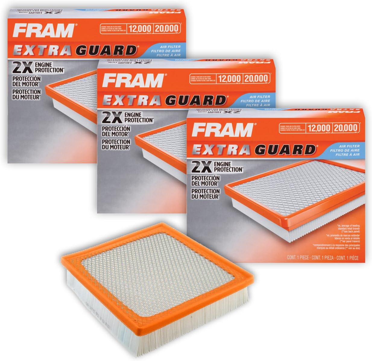 Fram CA10755 Extra Guard Panel Air Filters (3 Pack)