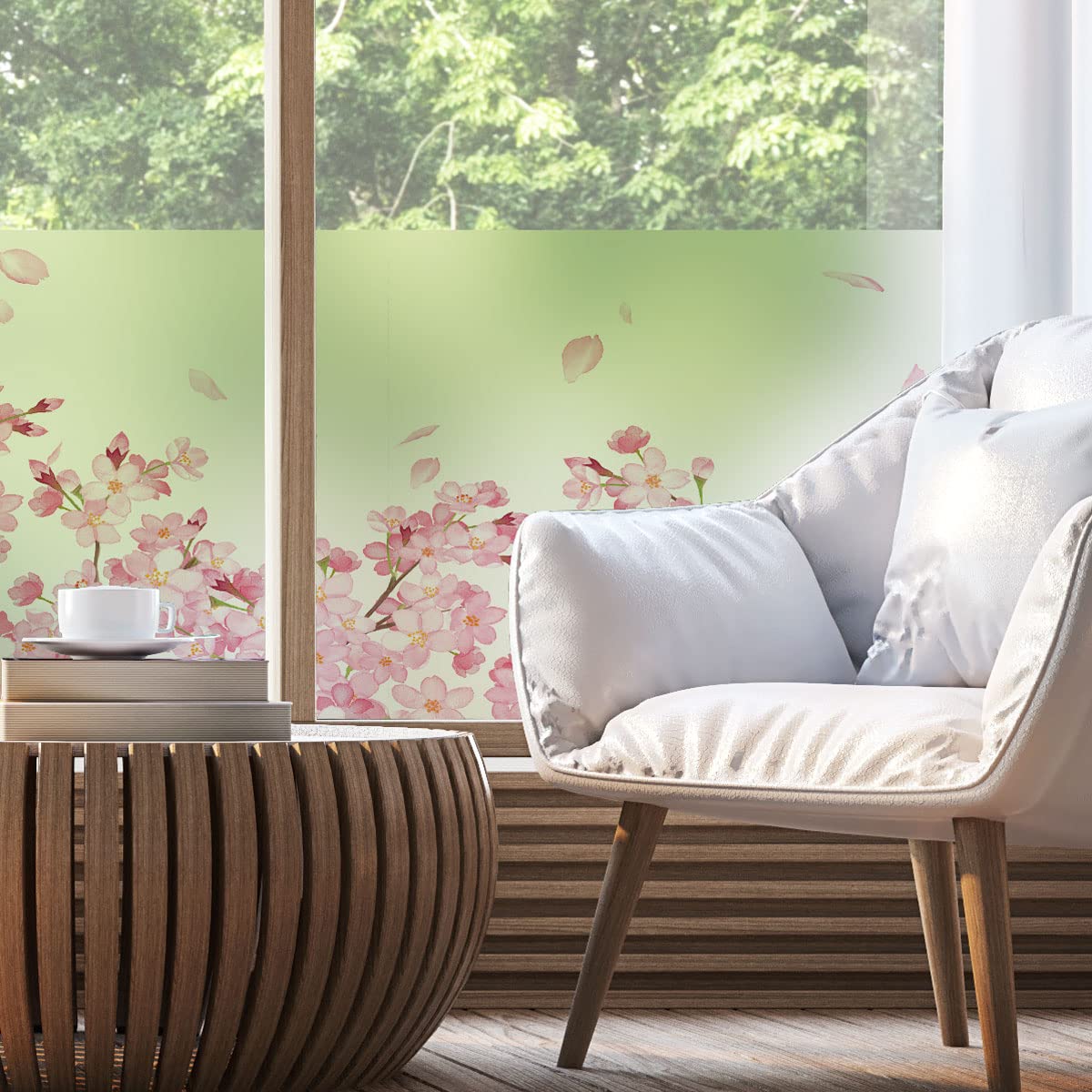Ambiance Sticker Anti-Blackout Window Film - Cherry Blossom - Stickers for Windows and Shower Doors - 40 x 200 cm