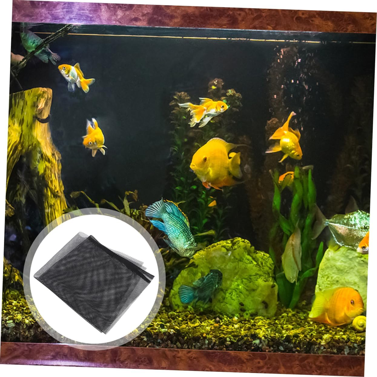 BESPORTBLE Aquarium Screen Covers Fish Tank Mesh Net Lid -Bounce Cover for Betta Fish Tank Breathable Mesh Easy Set-up Fits Aquariums