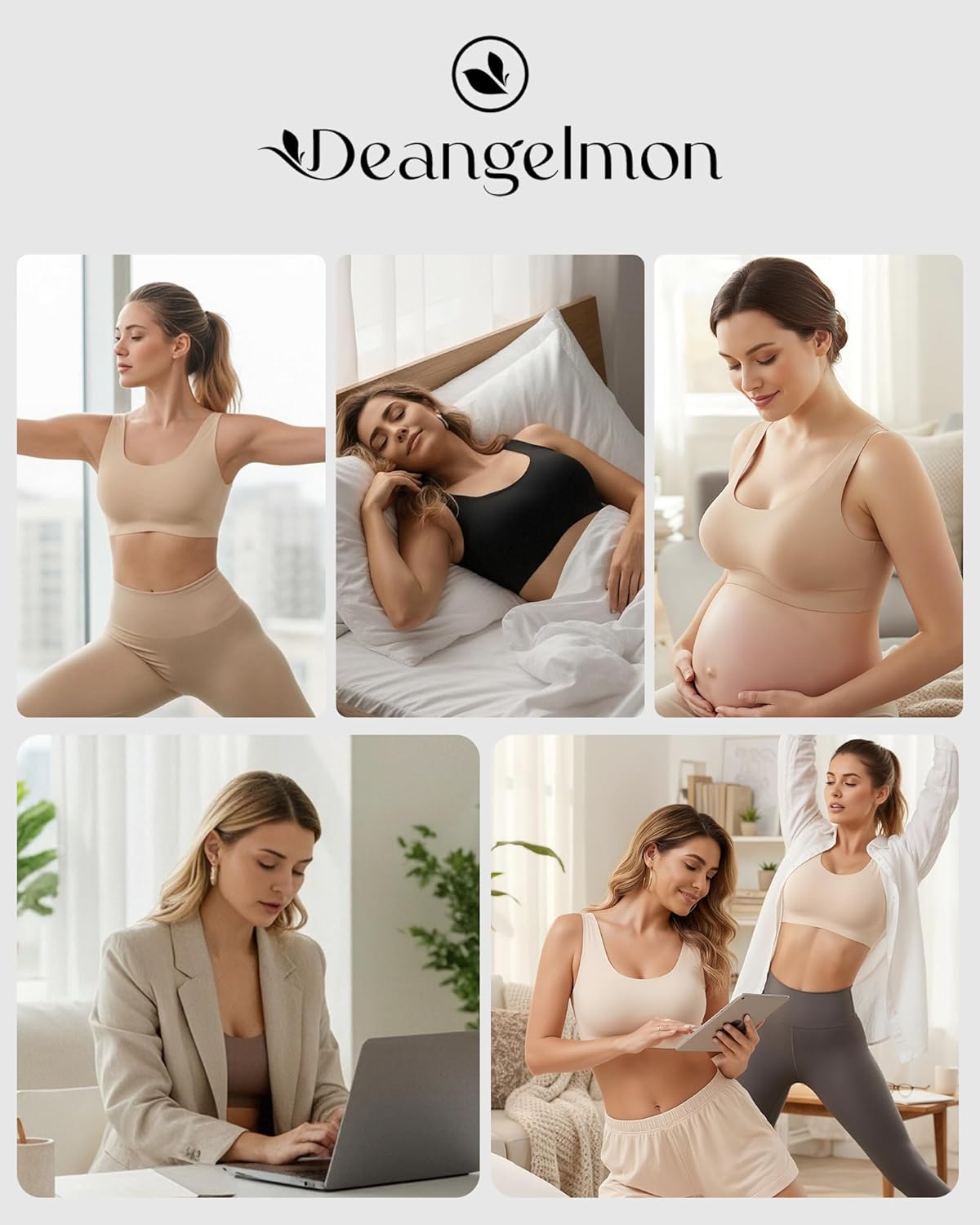 Wireless Bras for Women No Underwire Seamless Full Coverage T-Shirt Pullover Sleep Bra Comfort Lounge Bralette - Image 7