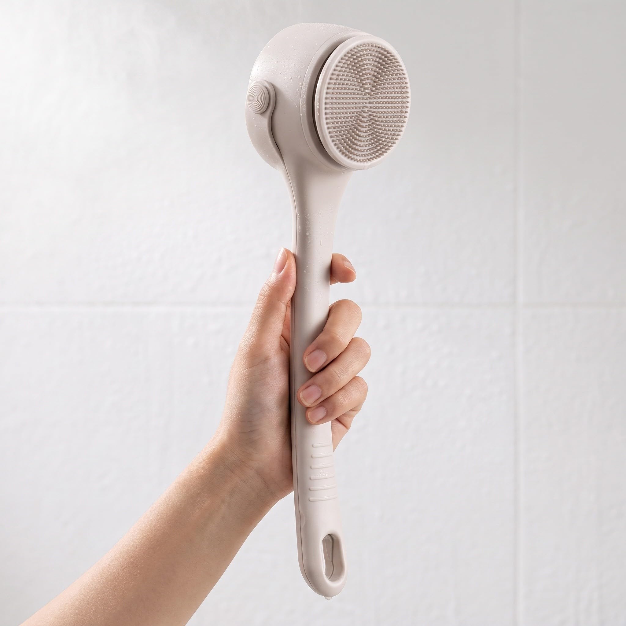 YARNOW Elektryczny peeling do ciała, wodoodporna szczotka prysznicowa, beżowa