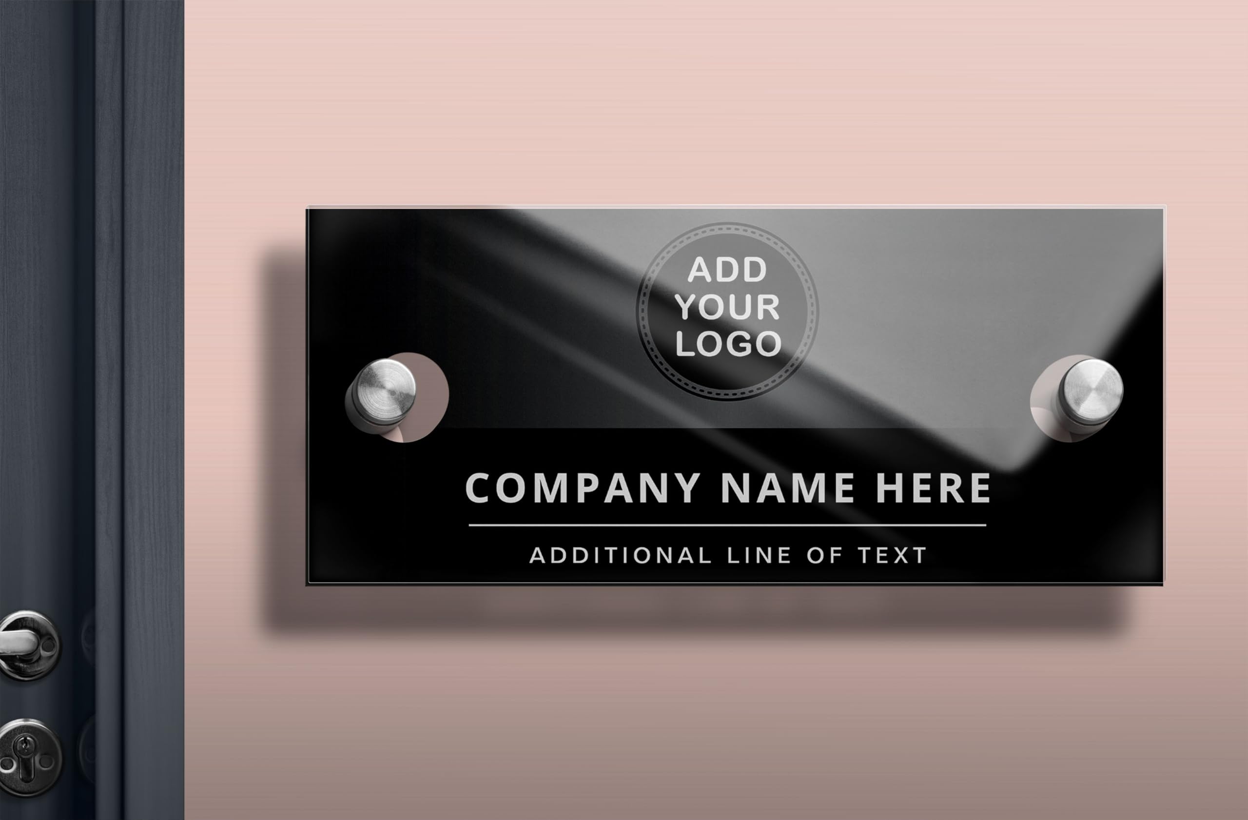 Customizable Acrylic Door Sign with Carrara Marble and Faux Rose Gold Design - Perfect for Legal Assistants, Offices, and Professional Spaces (multicolor)
