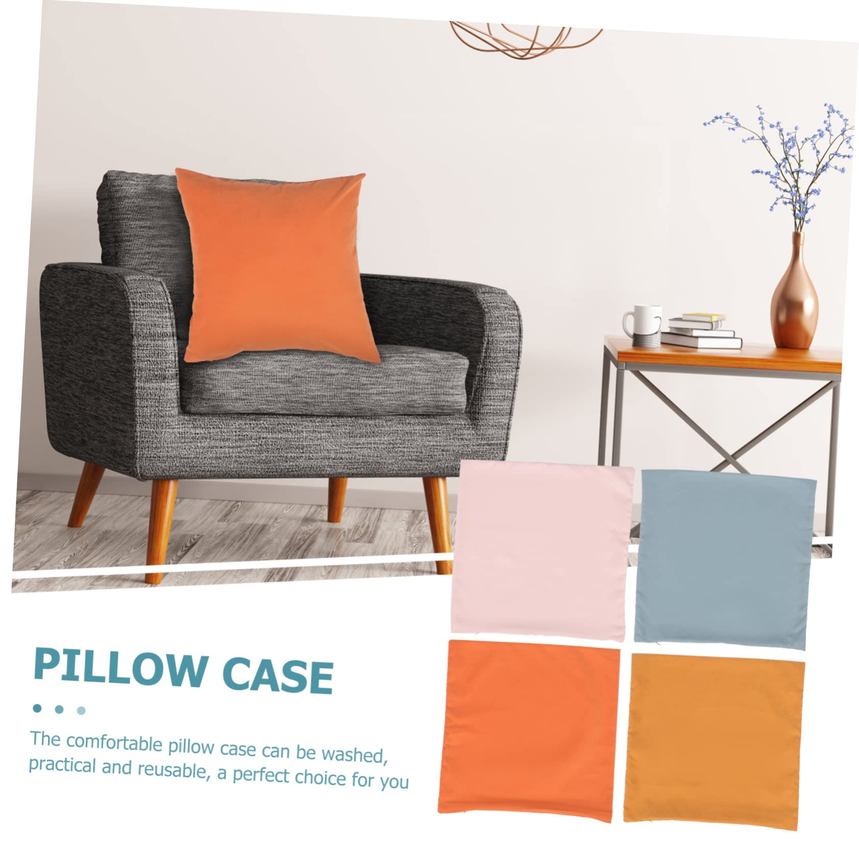 Mikinona 4pezzi Cuscino Per Fodera Copricuscino Semplice e Resistente Per o Bar Accessorio Decorativo