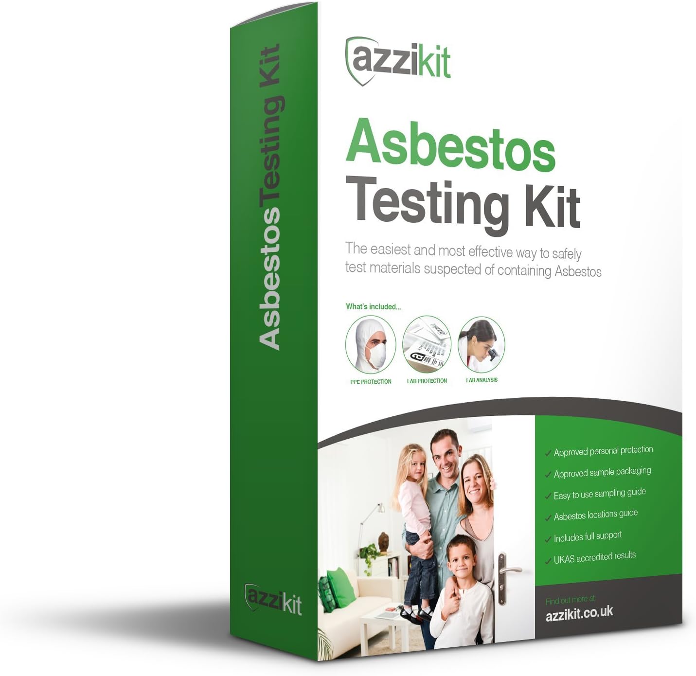 Asbestos Self Testing/Sampling Kit | 4 x Sample Tests Included | Simple Step by Step Instructions | Full Health & Safety Industry Approved Safety Equipment | Next Day UKAS Approved Lab Results