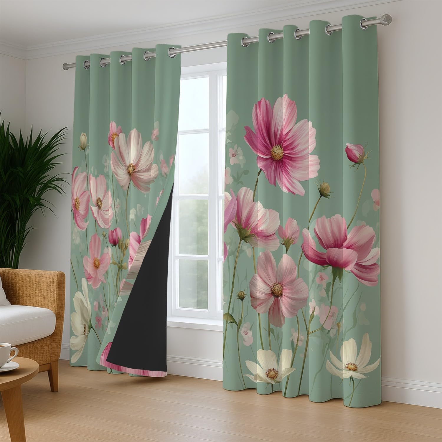 Genérico Marzycielski Zasłony Zaciemniające Z Oczkami Cyan Natura Rozgwiazda Anemon Super Miękkie Izolacja Mikrofibra dla Nastolatków 2 sztuki 168 szer. x 228 cm