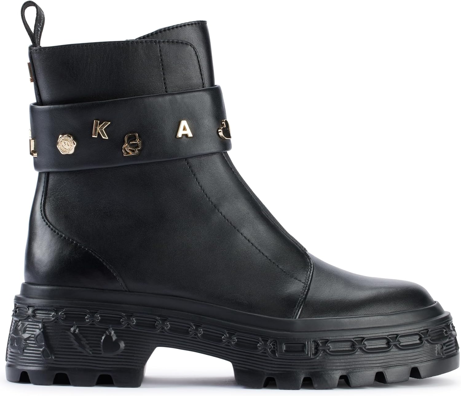 KARL LAGERFELD womens Latisha Lug Sole Chelsea Boot With Pins - Image 5