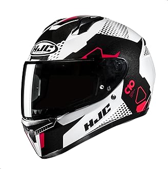HJC C10 ASPA Full Face Motorcycle Helmet with HJ-34P Pin-lock Shield, DOT Approved (MC1, Small)