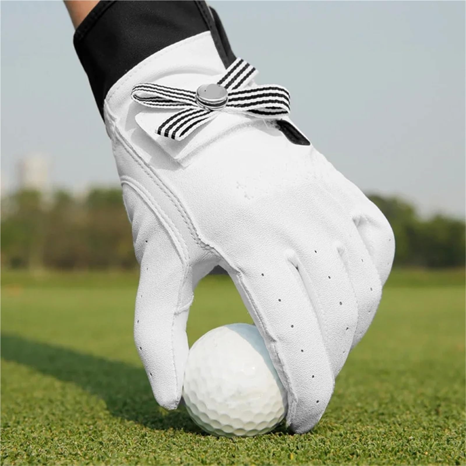 Guanto Da Golf 1 paio di guanti da golf da donna, mano sinistra destra, con indicatore di prua rimovibile, guanto da golf for tutte le stagioni