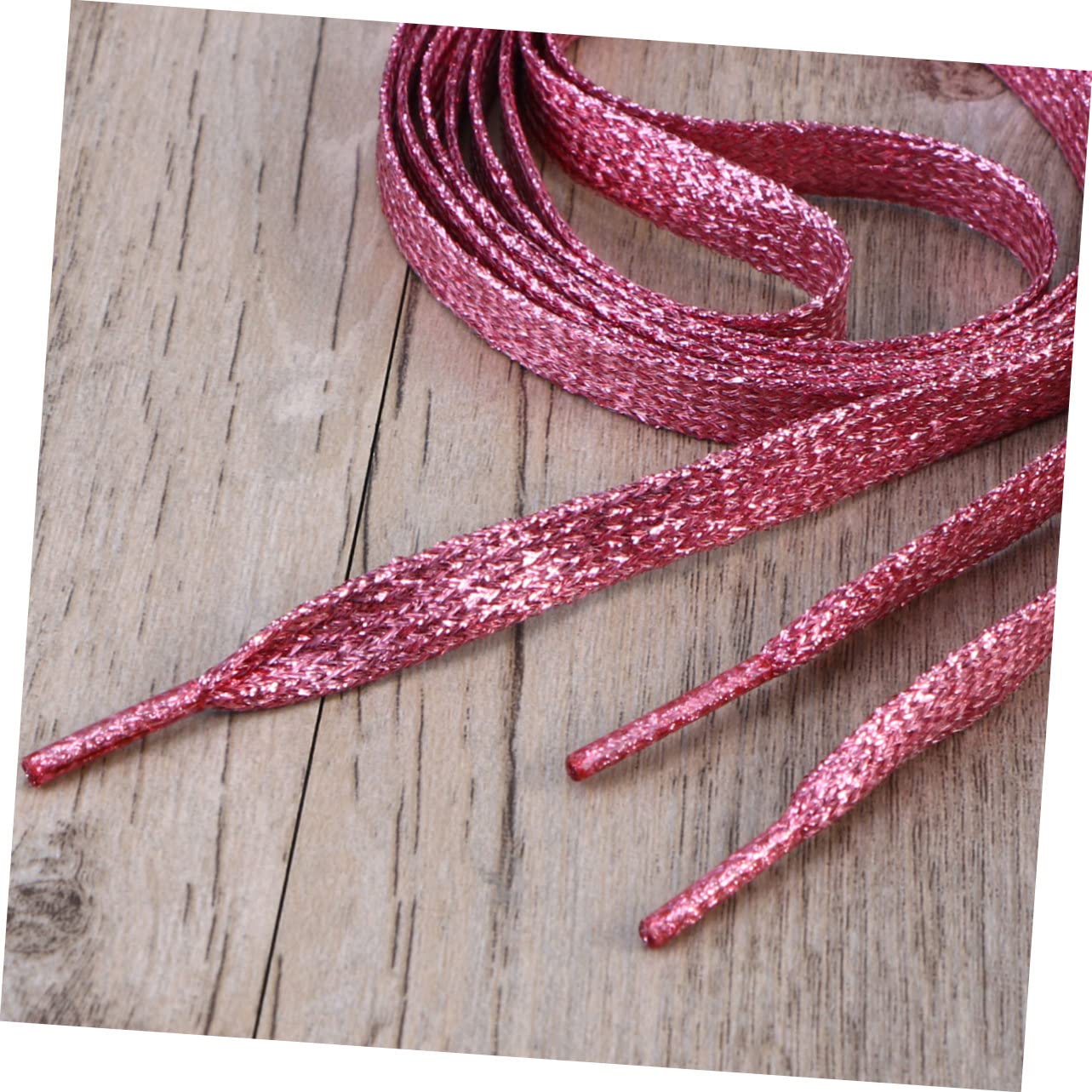 KOMBIUDA 1.1m Lacci Piatti Glitterati Da Lacci Colorati Per Scarpe Da Ginnastica Scarpe Sportive e Di Tela Resistente e Flessibile