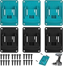 Pack of 6 Wall Mount Tool Holder for Makita 18 V, Power Tool Drilling Tools Holder with 24 Screws, Tool Holder for the Wall for Workshop, Garage, Machine Use
