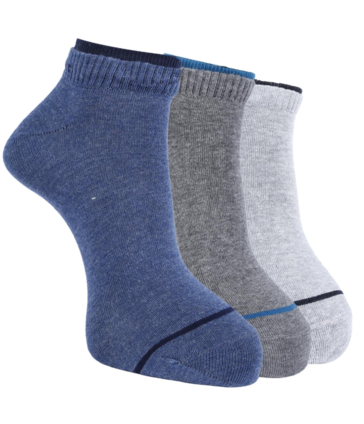 force nxt BY Dollar Socks for Men Solid Ankle Length Cotton Socks, Free Size, Pack of 3 (Multicoloured)-picture-29