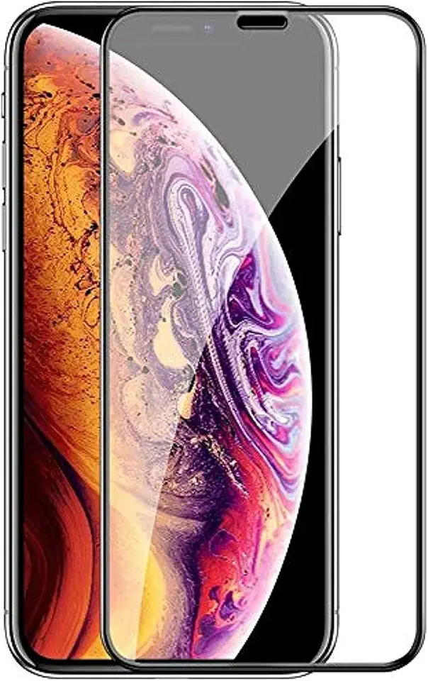 iPhone 11 Pro Max Tempered Glass Screen Protector Full Coverage Round Edge, 9H Hardness, Anti-Fingerprint, Bubble Free, Case Friendly