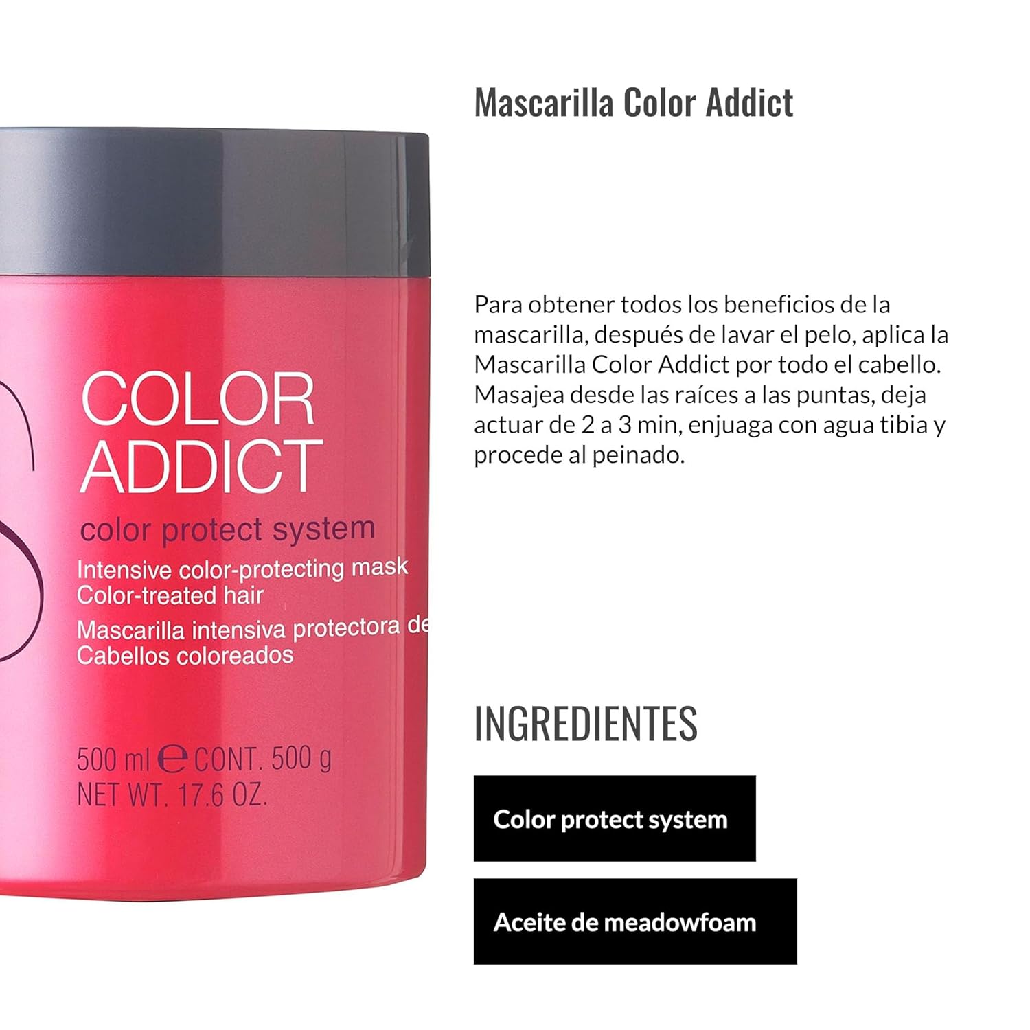 Lendan - Colored Hair Mask - Color Addict Mask - 500 ml - Protects Color in Dyed Hair - Nourishes, Hydrates, and Protects the Cuticle - Shinier and Softer Hair