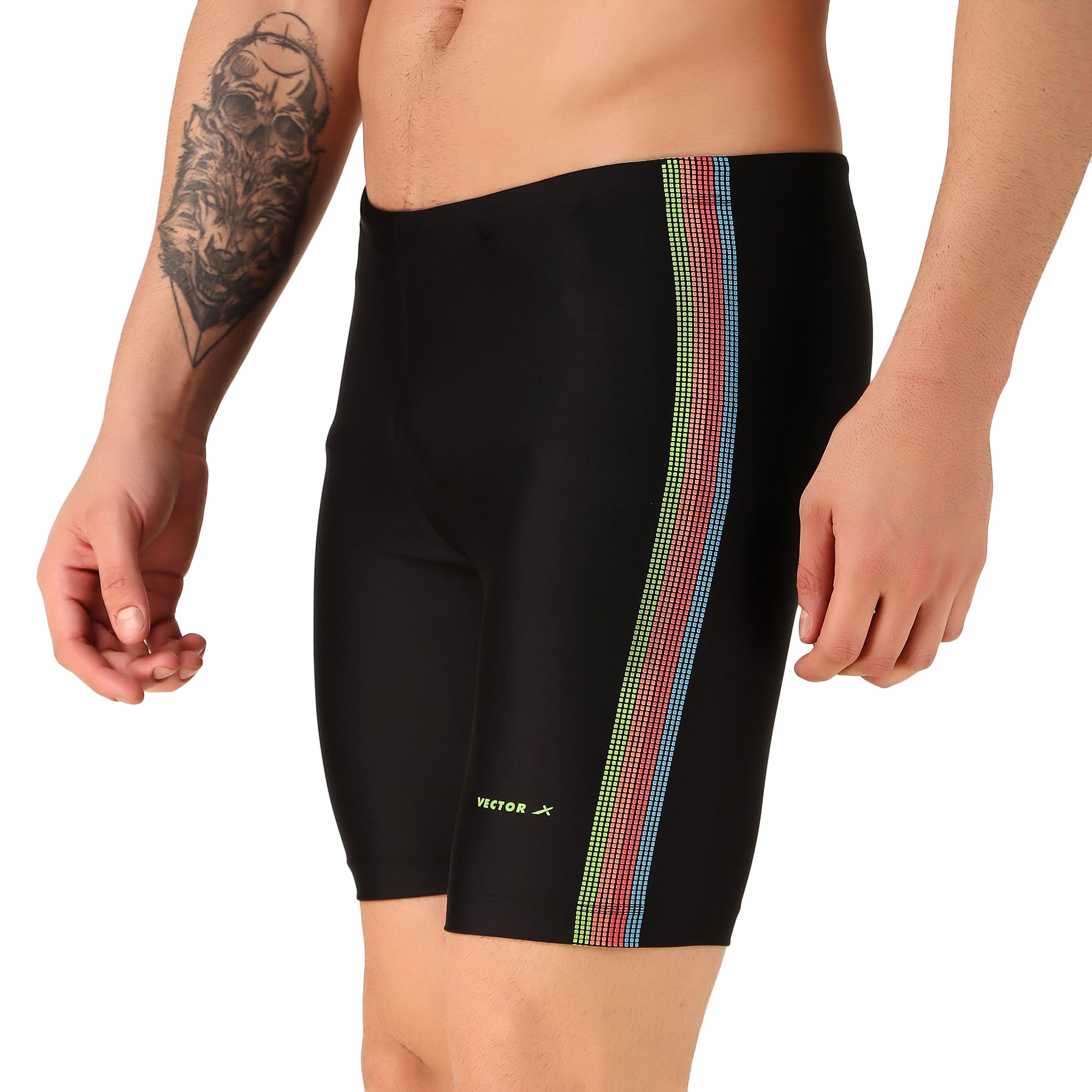 Vector XOMCS-347 Men's Printed Swimming Compression Jammer Shorts