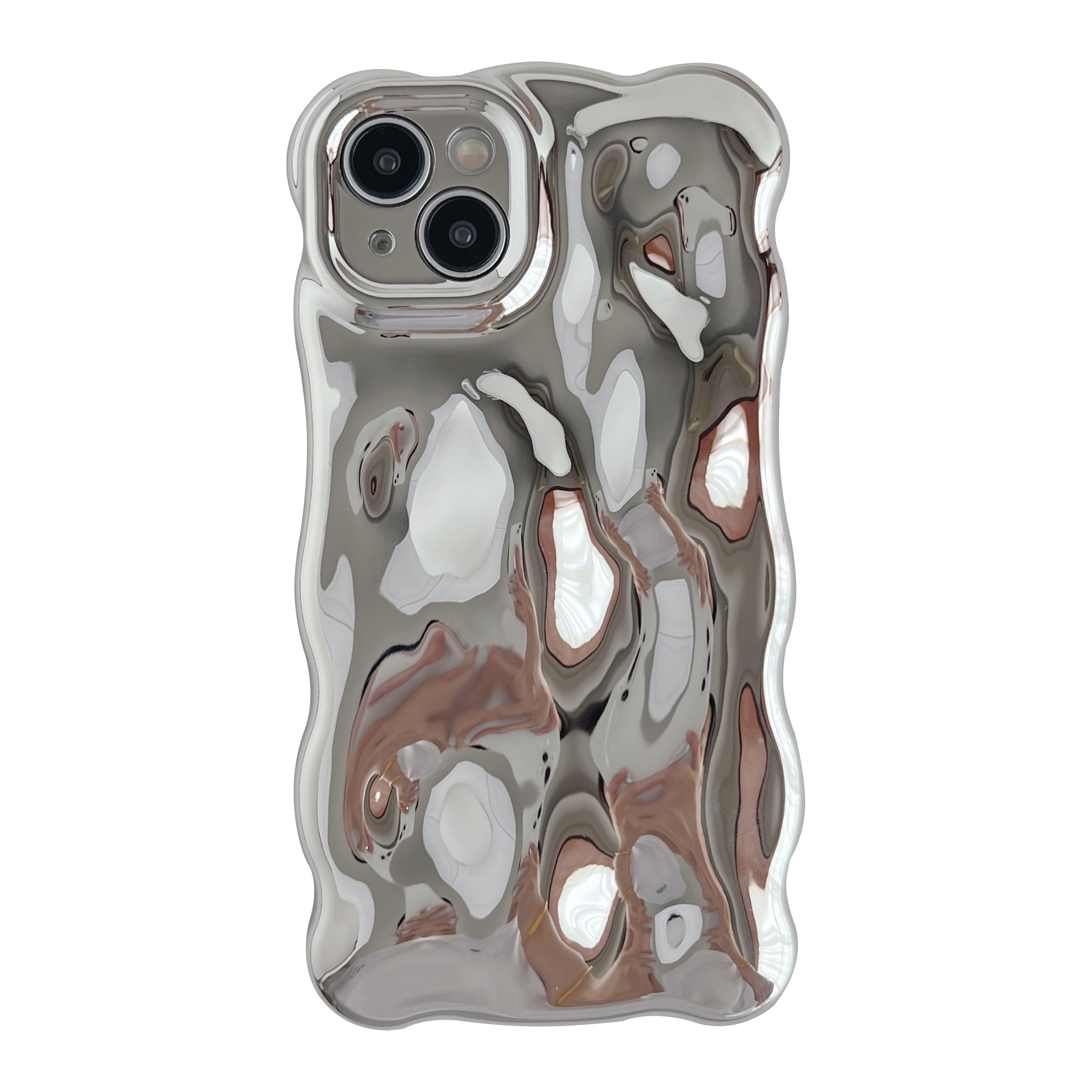 Coque souple iPhone 15 Plus argentée Caseative - 7