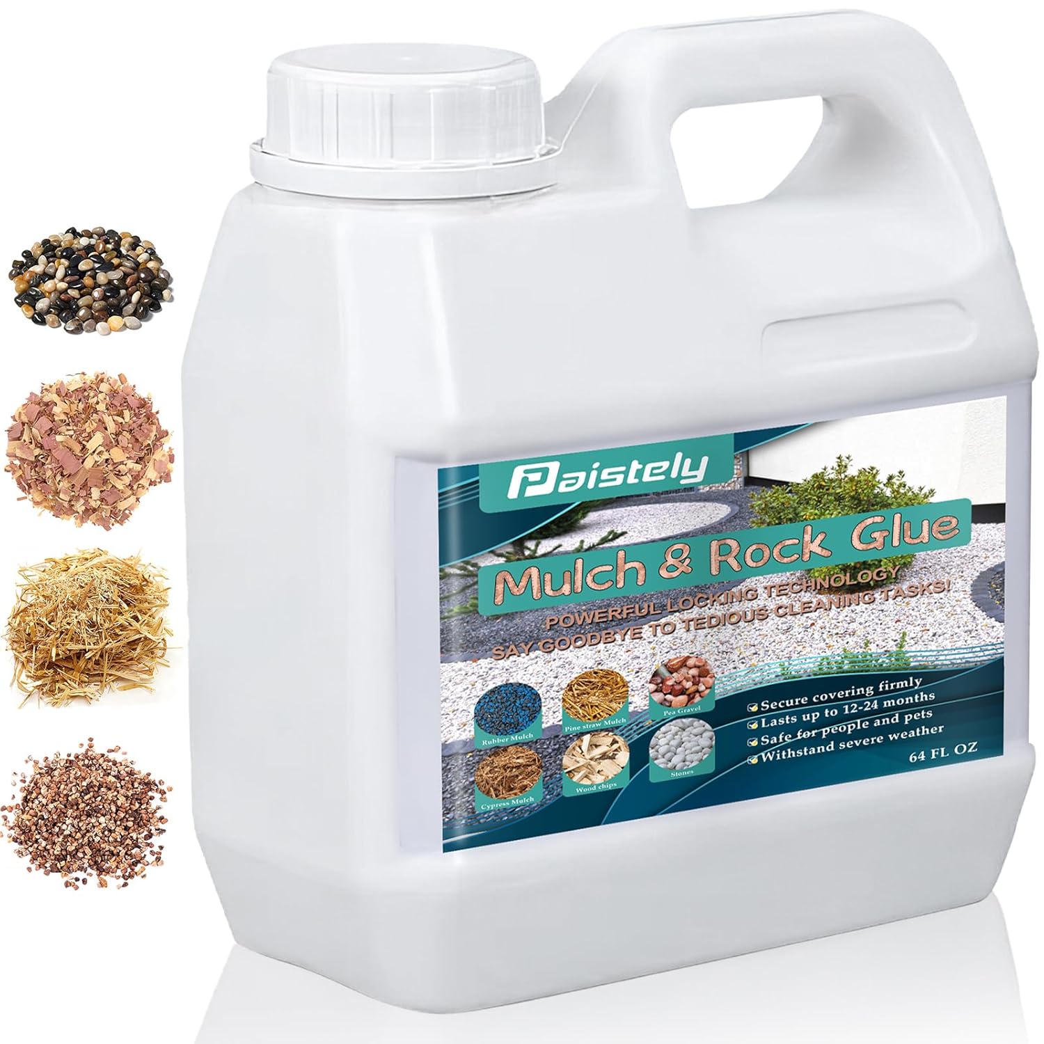 Mulch Glue 64OZ, Mulch Glue for Landscaping, Powerful