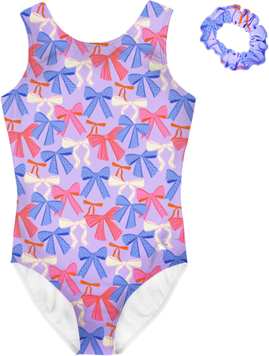 Destira Gymnastic Leotard for Girls, Fun Print in Bright, Cheerful Colors