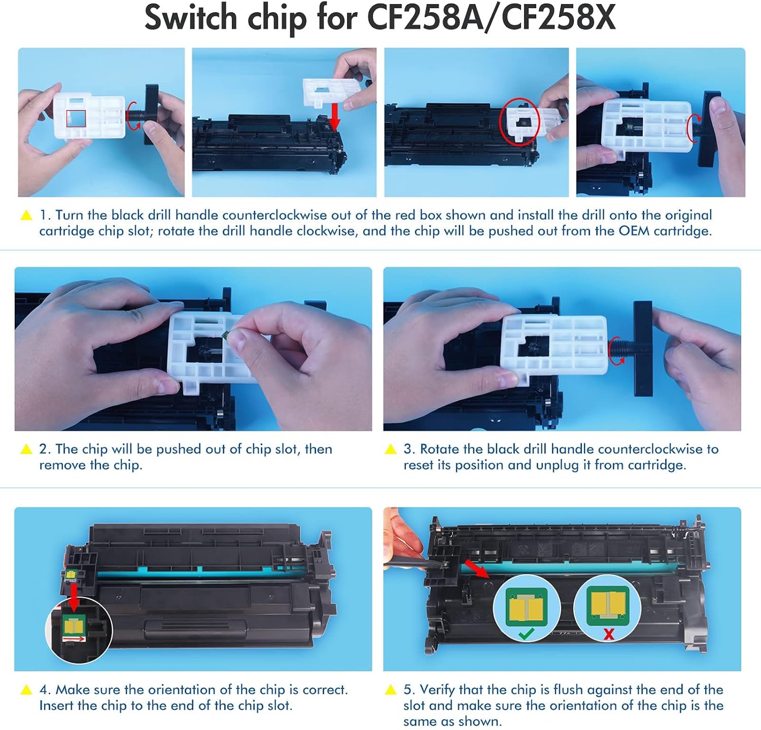 TRUE IMAGE Compatible Toner Cartridge Replacement for CF258 for HP Laserjet Pro M404n M404dn M404dw MFP M428fdn M428dw M304 M404 M428 Printer Toner (Black, 2-Pack)