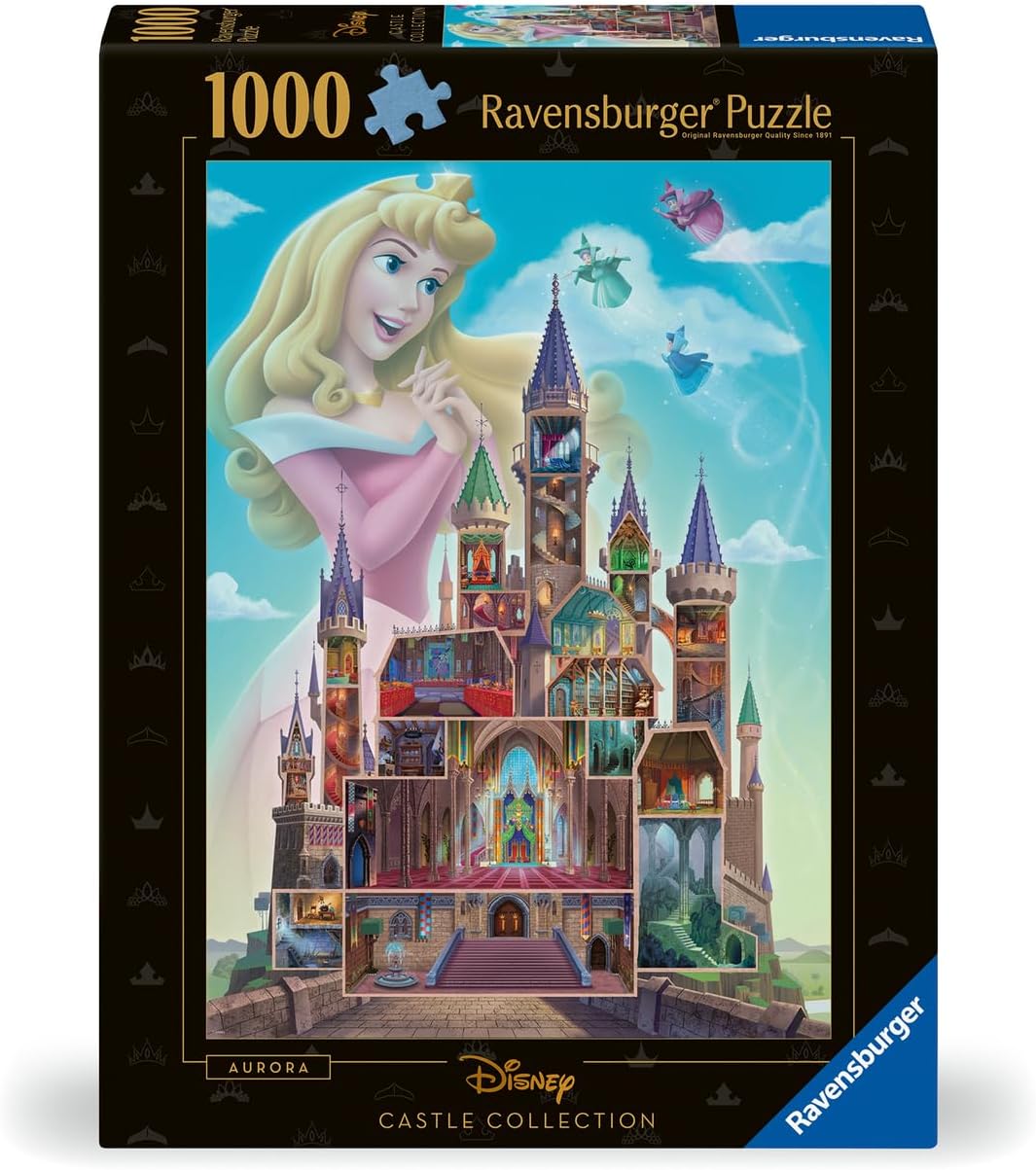 Ravensburger Disney Castle Collection: Aurora 1000 Piece Jigsaw Puzzle for Adults - 12000266 - Handcrafted Tooling, Made in Germany, Every Piece Fits Together Perfectly