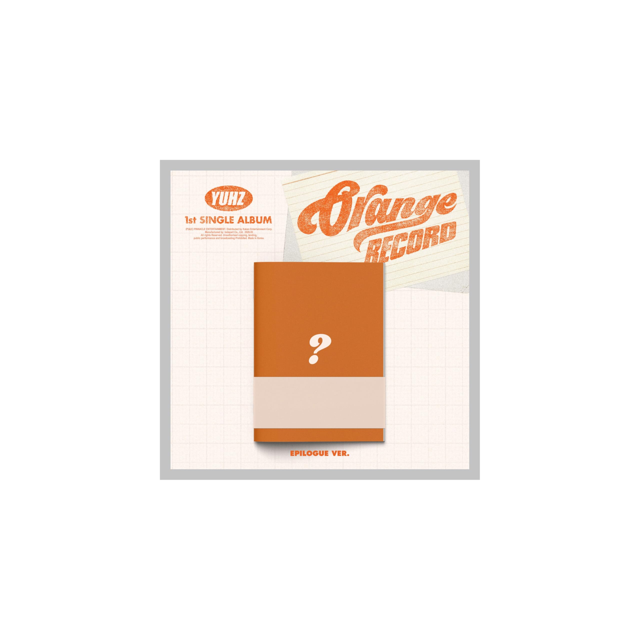 YUHZ Orange Record album unique version épilogue avec suivi garanti