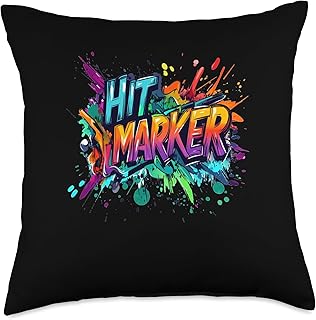 Colorful Hitmarker Costume for Gaming Lovers Throw Pillow