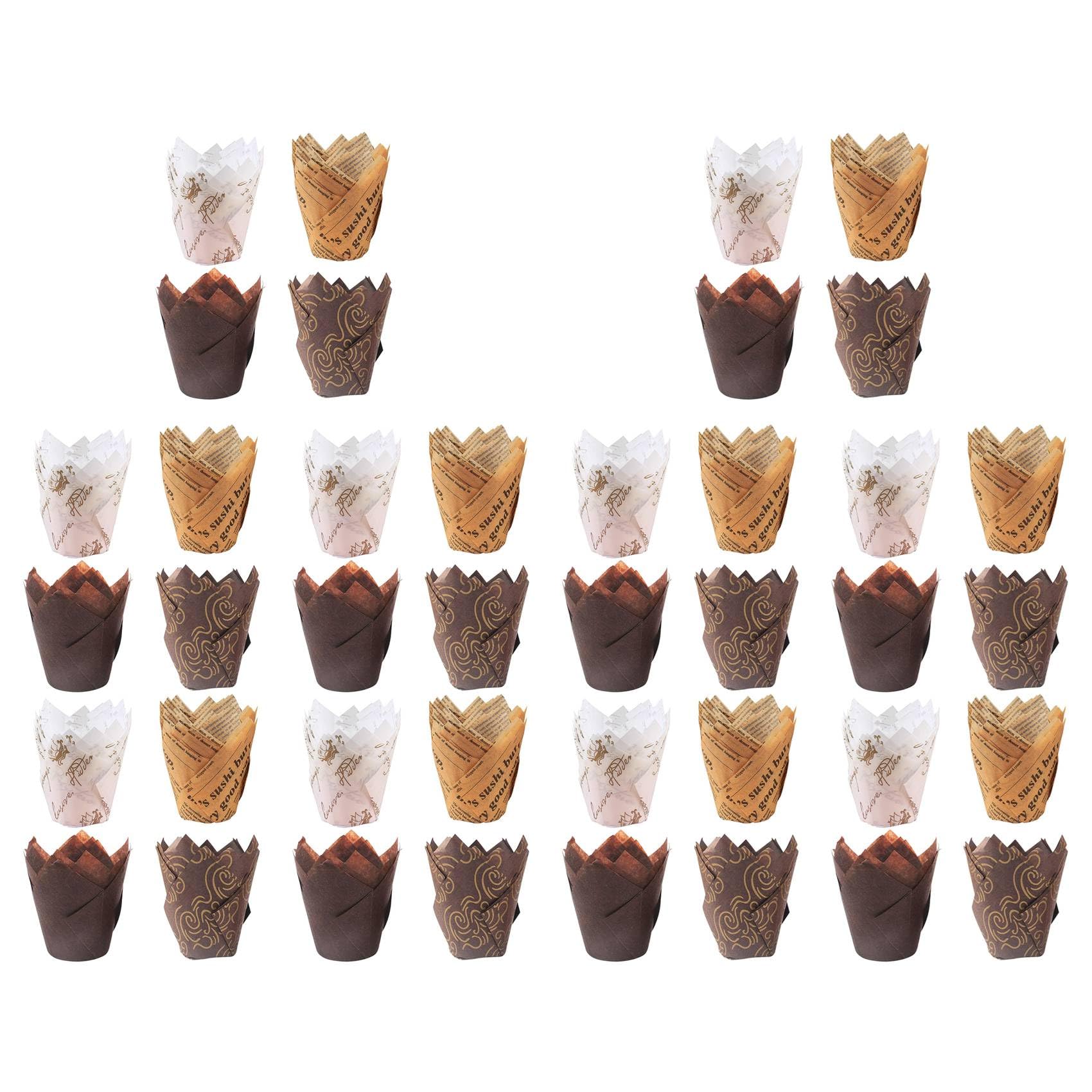 Hndhbfgrt Cupcake Molds,2000 Pieces Tulip Baking Cups Muffin Cups Cupcake Liners Muffin Cases for Birthday Shower Party