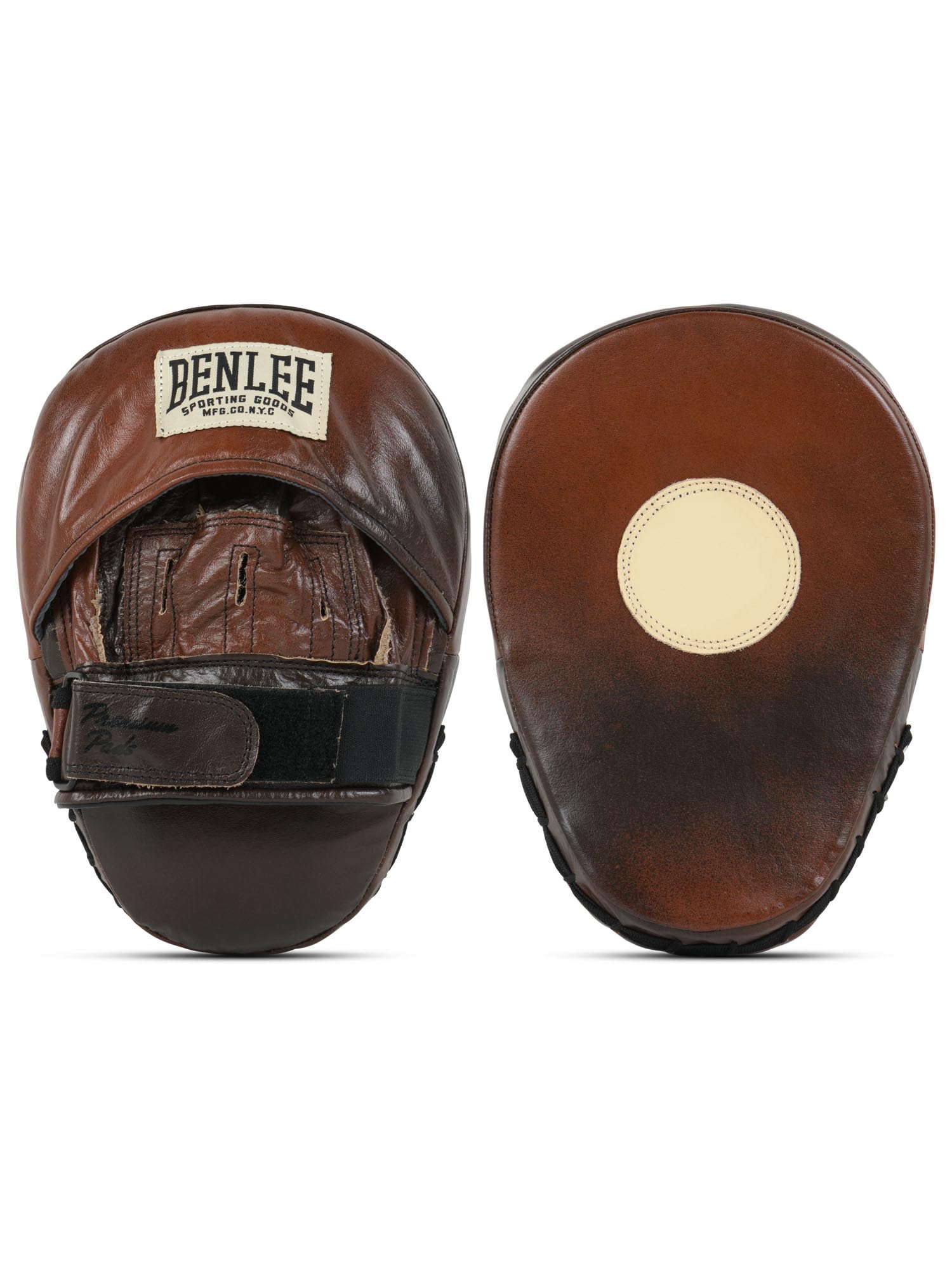 BENLEE Rocky Marciano Premium Pad Manoplas, Adultos Unisex, Marrón/Negro/Beige