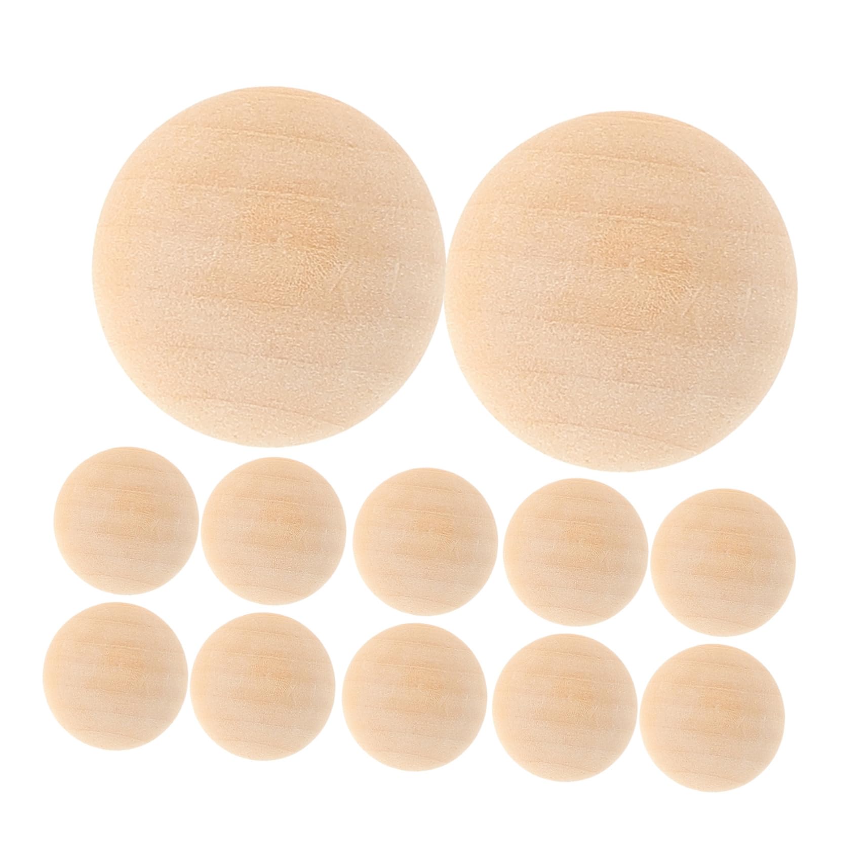 Operitacx 400 Pezzi Decorazione Di Perline Di Legno Mezze Perline Di Legno Palline Di Finite Mezze Di Creazione Artigianale Ciondoli Sciolti Di