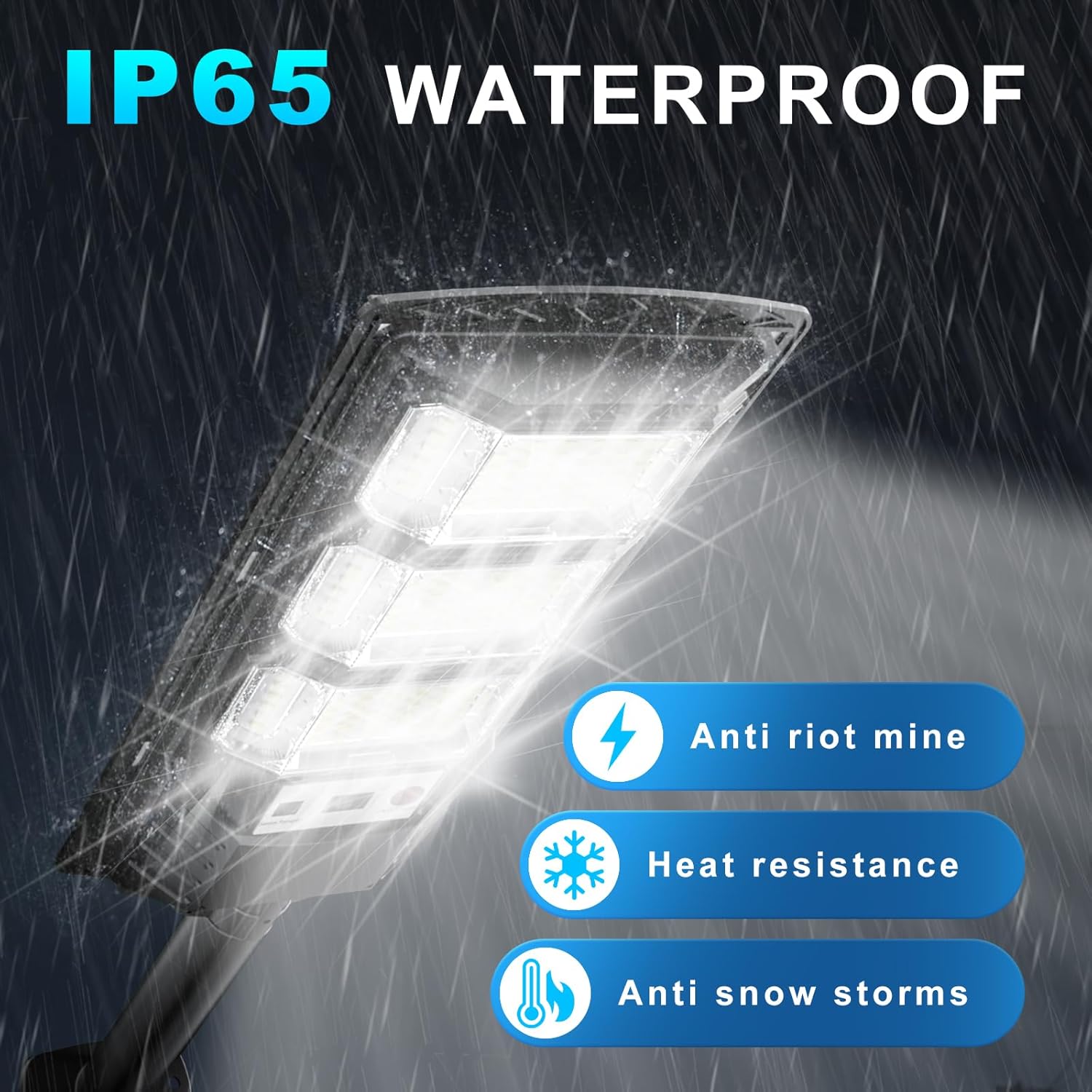 Solar Street Light 2-Pack, 6500K Outdoor Waterproof Induction Street Light, Flood Security Light with Remote Control Motion Sensor Dusk to Dawn Commercial Lighting for Parking Lot and Yard