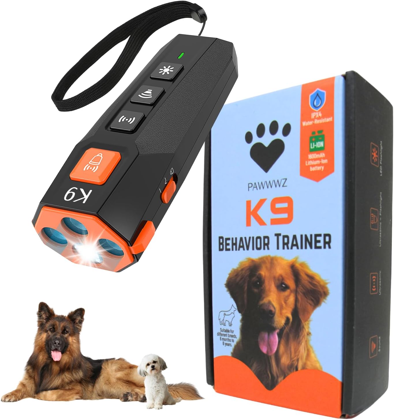 K9 Dog Bark Deterrent – Safe & Effective Ultrasonic Anti-Bark Device for Dogs, Non-Harmful, No Shock, Humane Training Tool for Dogs. Rechargeable 2-in-1 Training Tool with LED Flashlight. K9 Dog Bark Deterrent – Safe & Effective Ultrasonic Anti-Bark Device for Dogs, Non-Harmful, No Shock, Humane Training Tool for Dogs. Rechargeable 2-in-1 Training Tool with LED Flashlight.