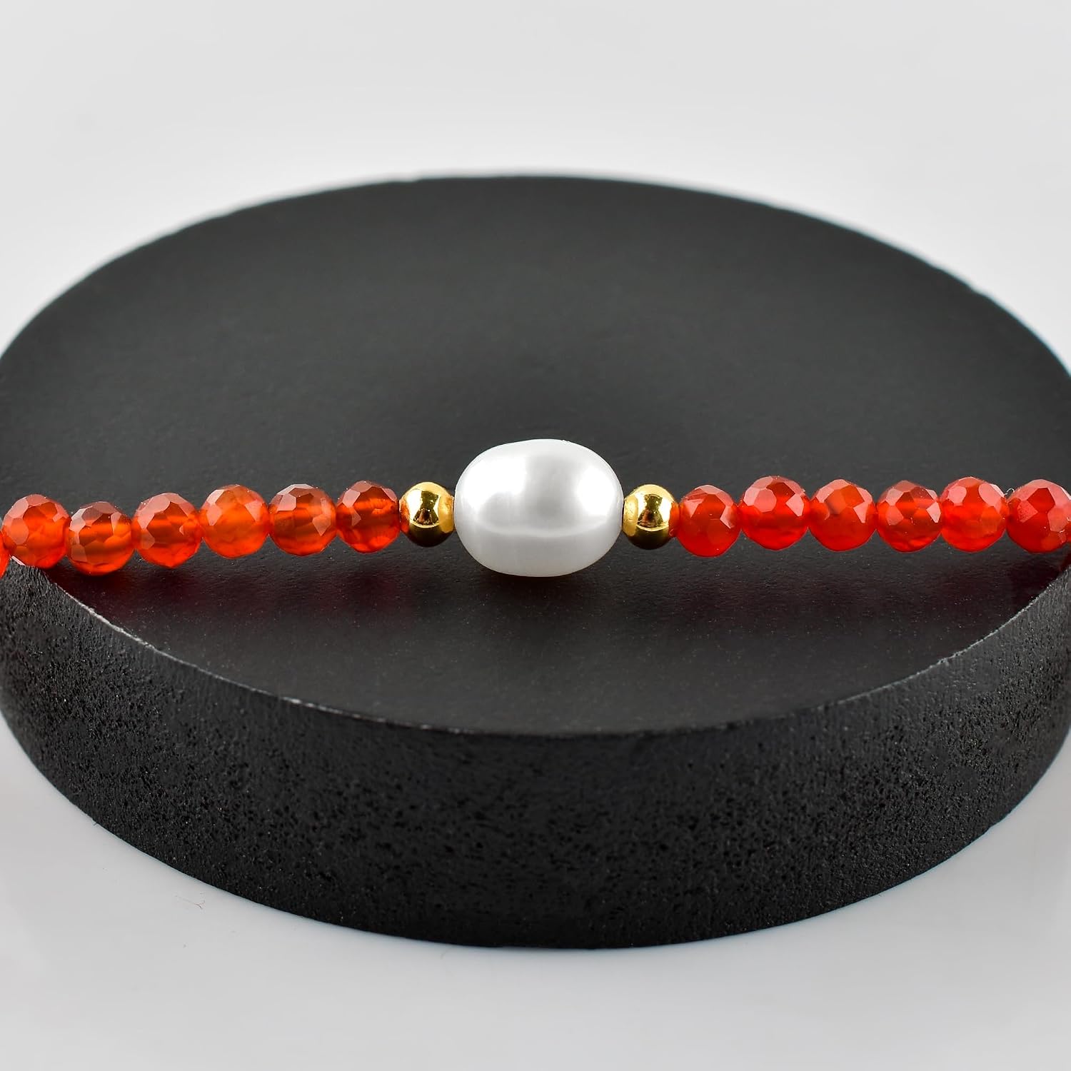 InfinityGemsArt Natural Gemstone Gold Bracelet For Women, Birthstone Crystal Stone With Freshwater Pearl Beaded Jewelry, Gold Plated Chain 8 Inch