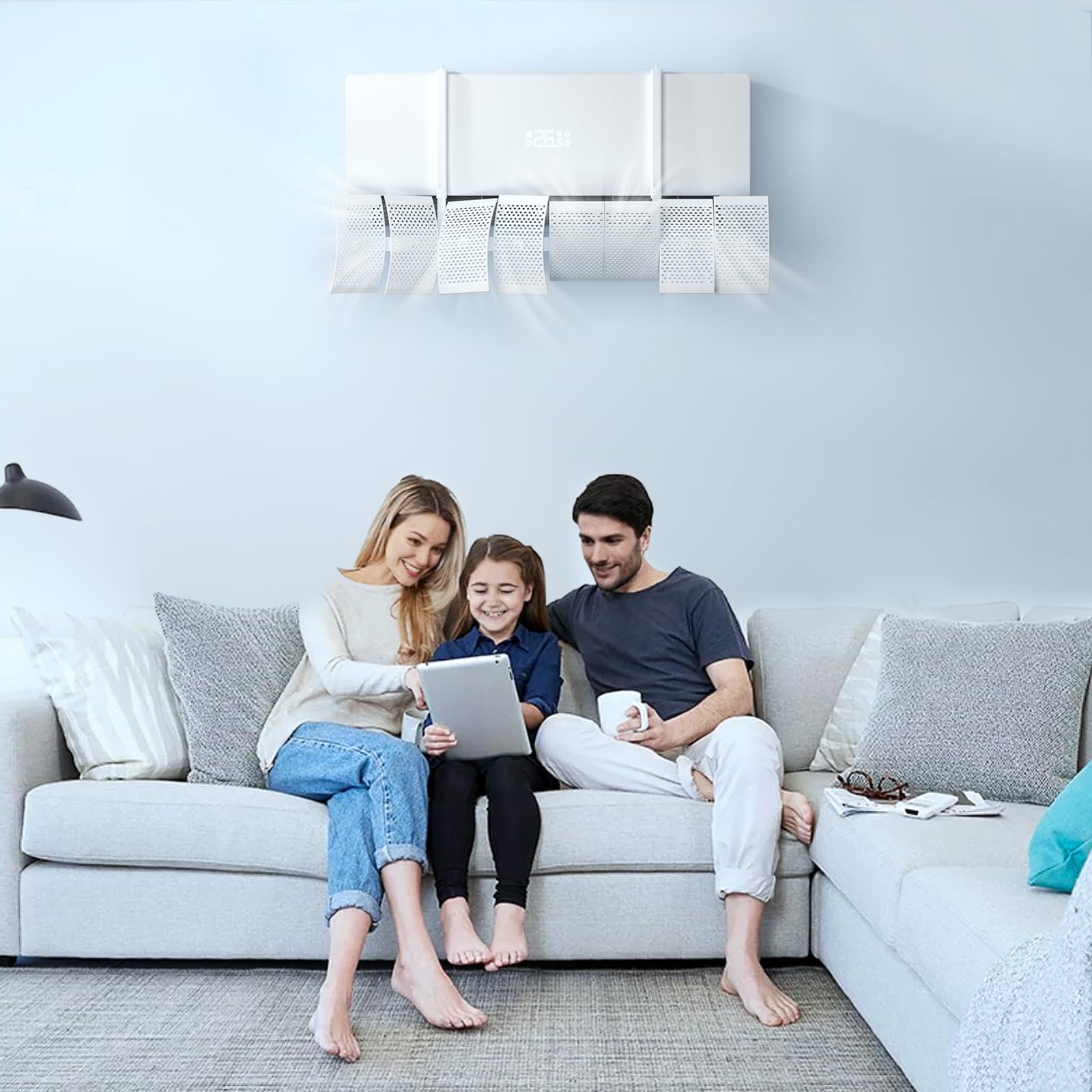 Deflettore per aria condizionata, deflettore per aria condizionata, deflettore per aria condizionata, guaina del vento, registro del soffitto, deflettore di ventilazione, adatto per ufficio e