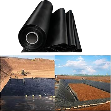 Image Pond Liner Underlay Fleece HDPE Impermeable Protective Film Rubber Pond Liner for Fish Pond Beautification (Color : Black, Size : 9x20m)